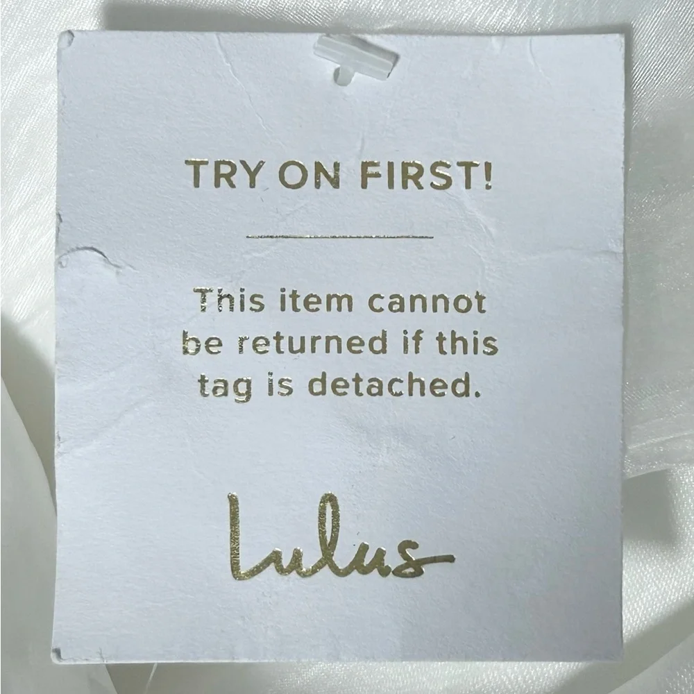 NWT Lulus True Excellence White Bustier Off-The-Shoulder Gown, Size Large - Picture 12 of 15